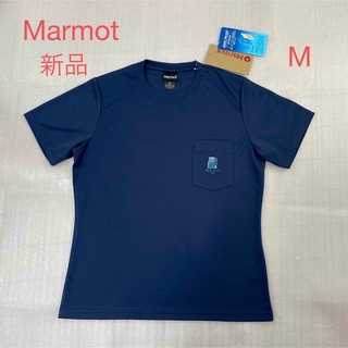 マーモット(MARMOT)の未使用　Marmot マーモット　半袖Tシャツ　ポケットベアー　ネイビー　M(Tシャツ(半袖/袖なし))