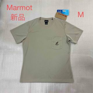 マーモット(MARMOT)の未使用　Marmot マーモット　半袖Tシャツ　ポケットベアー　ベージュ　M(Tシャツ(半袖/袖なし))