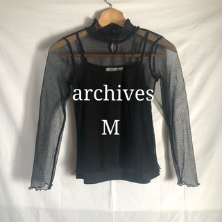 archives - ②archives  シースルーブラウス カットソー M