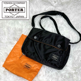 PORTER - 【美品】2way 袋付 ポーター タンカー ショルダーバッグ フラップ ブラック