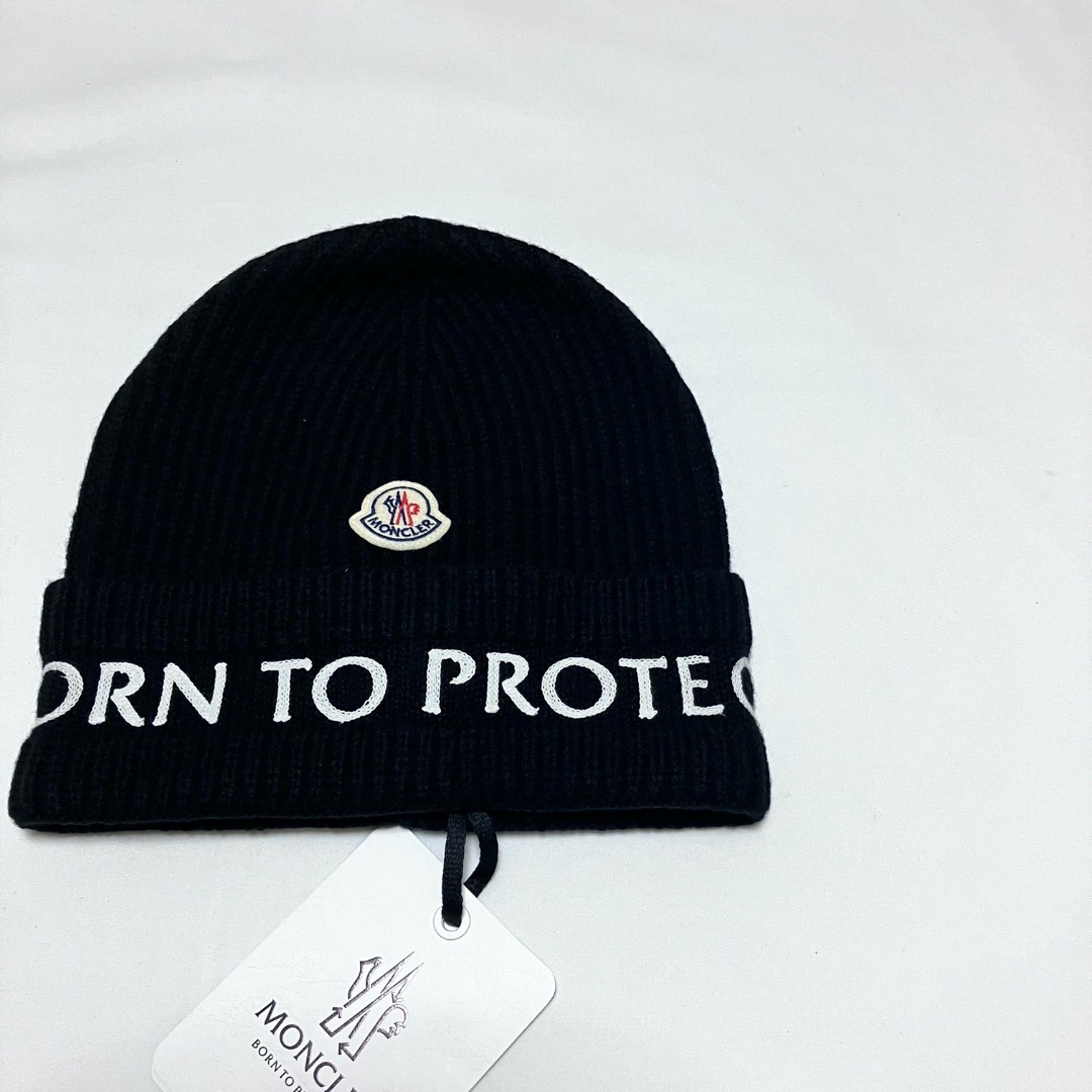 【ギフ_包装】 22ss MONCLER 新品 ニットキャップ 6367 黒 帽子