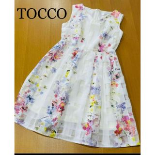 TOCCO closet - 【TOCCO】花柄ワンピース 透け感 エレガンス　フリーサイズ