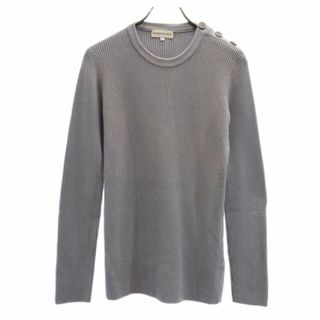 エンポリオアルマーニ(Emporio Armani)のエンポリオアルマーニ イタリア製 長袖 肩ボタン セーター 46 グレー Emporio Armani ニット メンズ(ニット/セーター)