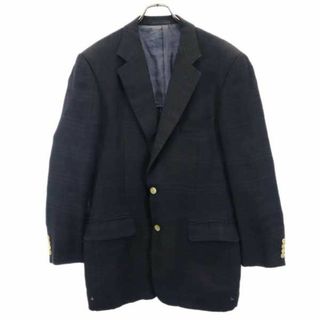 バーバリー(BURBERRY)のバーバリー ウールブレンド 三陽商会 チェック柄 テーラードジャケット 100-90-180 AB7 黒系 BURBERRY メンズ(テーラードジャケット)