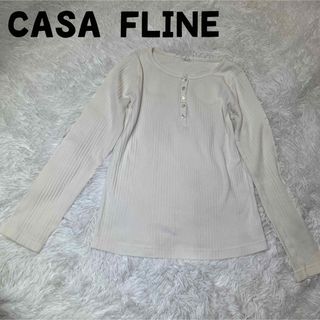 カーサフライン(CASA FLINE)のカーサフライン　Organic cotton パターンリブカットソートツ プス(カットソー(長袖/七分))