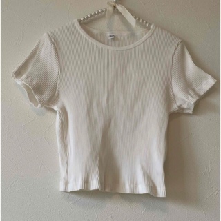アリシアスタン(ALEXIA STAM)のユニクロ❤️クロップド リブtシャツ(カットソー(半袖/袖なし))