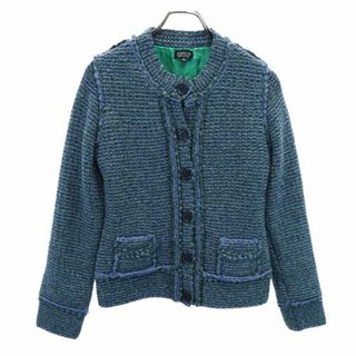 ソニアソニアリキエル ウールブレンド ニットジャケット 40 ブルー系 SONIA SONIA RYKIEL レディース(その他)