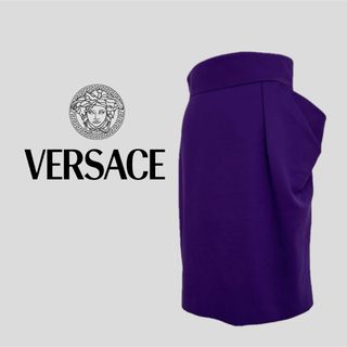 ヴェルサーチ(VERSACE)の【未使用タグ付】 VERSACE ヴェルサーチ スカート M 定価11.1万(ひざ丈スカート)