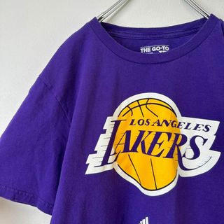 adidas アディダス　LAKERS レイカーズ　メンズ　半袖tシャツ　紫