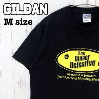 ギルタン(GILDAN)のGILDAN ギルダン　バックプリント　Mサイズ　tシャツ 半袖　黒　海外古着(Tシャツ/カットソー(半袖/袖なし))