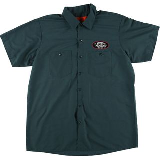 ディッキーズ(Dickies)の古着 ディッキーズ Dickies バックプリント 半袖 ワークシャツ メンズXL  /eaa453057(シャツ)