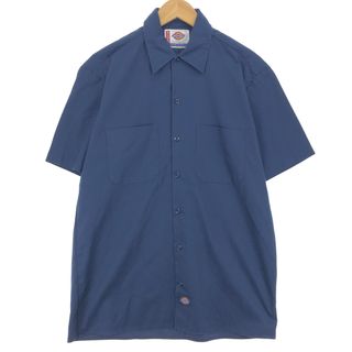 ディッキーズ(Dickies)の古着 ディッキーズ Dickies 半袖 ワークシャツ メンズL /eaa453453(シャツ)