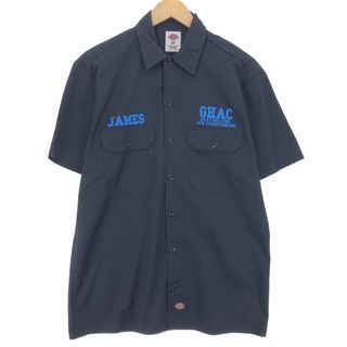 ディッキーズ(Dickies)の古着 ディッキーズ Dickies 半袖 ワークシャツ メンズL /eaa453454(シャツ)