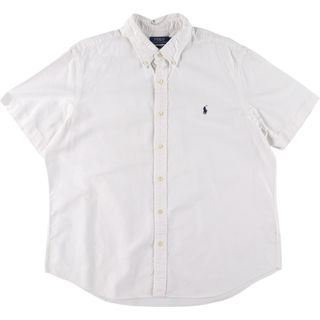 ラルフローレン(Ralph Lauren)の古着 ラルフローレン Ralph Lauren POLO RALPH LAUREN CLASSIC FIT 半袖 ボタンダウンシャツ メンズXL /eaa453072(シャツ)