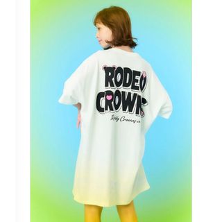 ロデオクラウンズワイドボウル(RODEO CROWNS WIDE BOWL)のロデオ★ WEB限定！0528 RODDY SHAPE Tワンピース（ホワイト）(ミニワンピース)