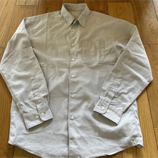 ムジルシリョウヒン(MUJI (無印良品))の新品　無印良品　紳士ヘンプ混長袖シャツ　S  サンドベージュ(シャツ)