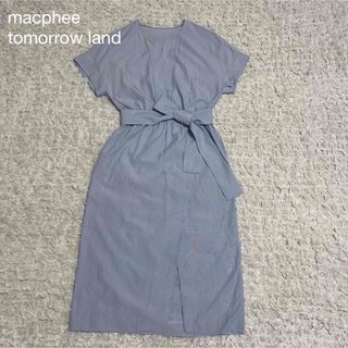 macphee トゥモローランド　シャツワンピース　キーネック　ウエストマーク