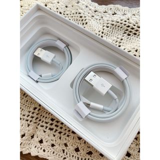 即購入OK☆iPhone純正 ライトニングケーブル1m×2本セット(バッテリー/充電器)