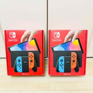 Nintendo Switch - 【未使用】2台セット　有機EL Nintendo Switch 本体　ネオン