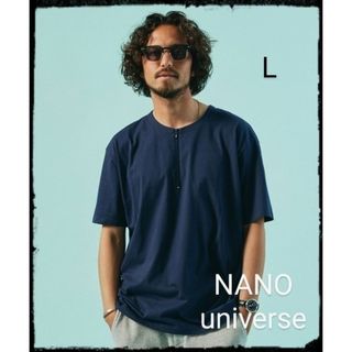 ナノユニバース(nano・universe)の【美品】［冷涼太］ハーフZIPクルーネックTシャツ／半袖(Tシャツ/カットソー(半袖/袖なし))