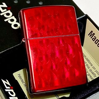 ジッポー(ZIPPO)のZippo 炎 フレイム キャンディアップルレッド USA ジッポー ライター(タバコグッズ)