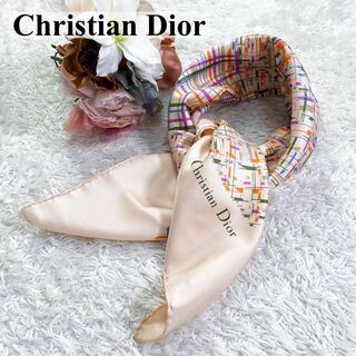 Christian Dior - 【美品】Christian Dior ディオール 大判スカーフ ストール ピンク