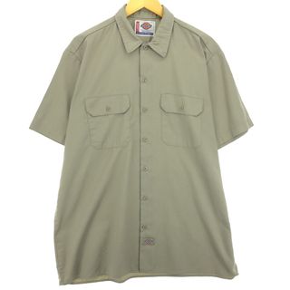 ディッキーズ(Dickies)の古着 ディッキーズ Dickies 半袖 ワークシャツ メンズL /eaa453438(シャツ)