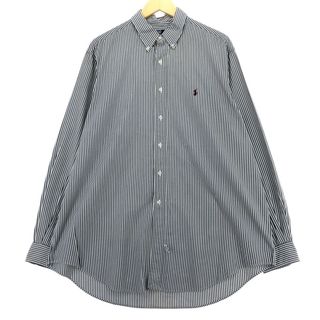 ラルフローレン(Ralph Lauren)の古着 90年代 ラルフローレン Ralph Lauren POLO by Ralph Lauren ANDOVER 長袖 ボタンダウンストライプシャツ メンズXL ヴィンテージ /eaa453716(シャツ)