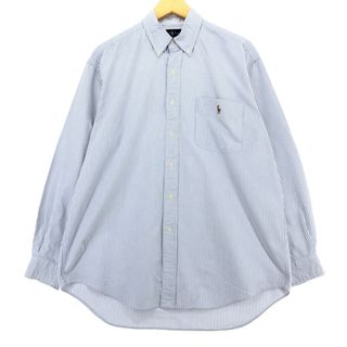 ラルフローレン(Ralph Lauren)の古着 ラルフローレン Ralph Lauren BIG SHIRT 長袖 ボタンダウンストライプシャツ メンズM /eaa453718(シャツ)