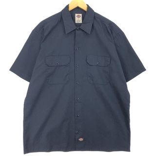 ディッキーズ(Dickies)の古着 ディッキーズ Dickies 半袖 ワークシャツ メンズL /eaa453444(シャツ)