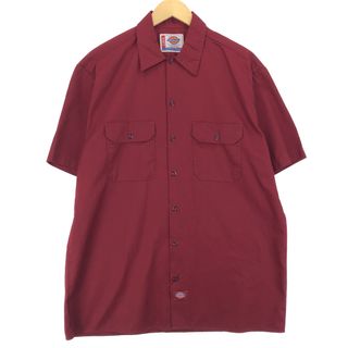 ディッキーズ(Dickies)の古着 ディッキーズ Dickies 半袖 ワークシャツ メンズL /eaa453446(シャツ)