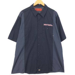 ディッキーズ(Dickies)の古着 ディッキーズ Dickies 半袖 ワークシャツ メンズXXL /eaa453447(シャツ)