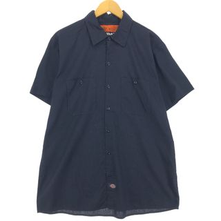 ディッキーズ(Dickies)の古着 ディッキーズ Dickies 半袖 ワークシャツ メンズL /eaa453452(シャツ)