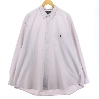 ラルフローレン(Ralph Lauren)の古着 ラルフローレン Ralph Lauren BIG SHIRT 長袖 ボタンダウンストライプシャツ メンズXXL /eaa453722(シャツ)