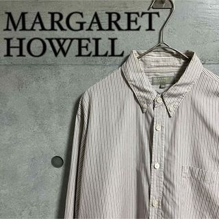 【美品】MARGARET HOWELL ストライプ柄 シャツ