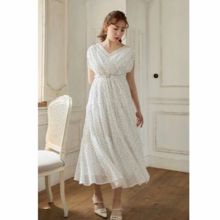 ハーリップトゥ(Her lip to)のherlipto Tiered Polka-dot long dress(ロングワンピース/マキシワンピース)