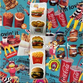 🍔🍟ダイカット　マクドナルド　30枚　ロールシール海外