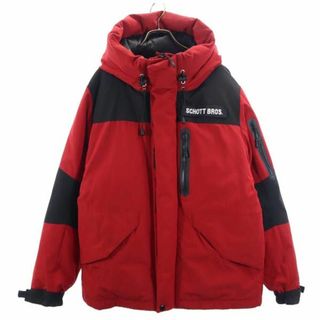 ショット(schott)のショット ダウンジャケット M 赤×黒 schott フード メンズ(ダウンジャケット)