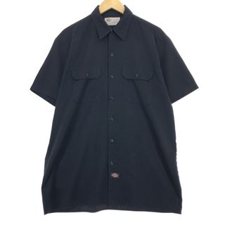 ディッキーズ(Dickies)の古着 ディッキーズ Dickies 半袖 ワークシャツ メンズL /eaa451971(シャツ)