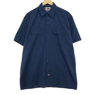 ディッキーズ(Dickies)の古着 ディッキーズ Dickies A LEGEND IN WORK 半袖 ワークシャツ メンズL /eaa451972(シャツ)