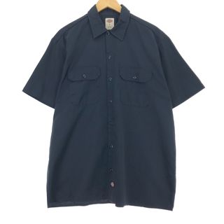 ディッキーズ(Dickies)の古着 ディッキーズ Dickies 半袖 ワークシャツ メンズL /eaa451978(シャツ)