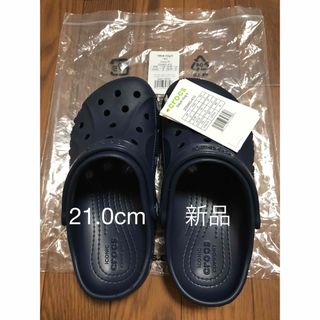 クロックス(crocs)のクロックス 21cm キッズ　ネイビー　新品(サンダル)