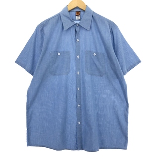 古着 80年代 ビッグベン BIGBEN 半袖 シャンブレーワークシャツ USA製 メンズL ヴィンテージ /eaa451987(シャツ)