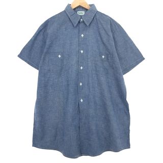 オシュコシュ(OshKosh)の古着 70年代 オシュコシュ Osh kosh B’GOSH 半袖 シャンブレーワークシャツ USA製 メンズL ヴィンテージ /eaa451988(シャツ)