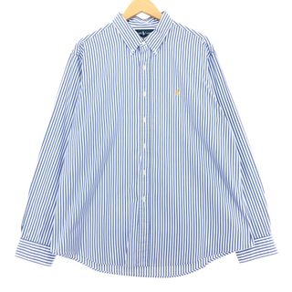 ラルフローレン(Ralph Lauren)の古着 ラルフローレン Ralph Lauren CUSTOM FIT 長袖 ボタンダウンストライプシャツ メンズXXL /eaa453703(シャツ)