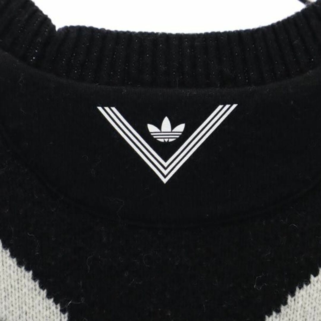 adidas - アディダス トレフォイルロゴ 長袖 ニット XS 黒系 adidas - アディダス トレフォイルロゴ 長袖 ニット XS 黒系