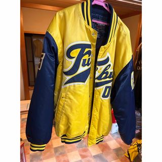 プラティナムフブ(PLATINUM FUBU)のFUBU NYC　closing STADIUM 　JACKET/YELLOW(ダウンジャケット)