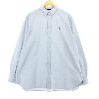 ラルフローレン(Ralph Lauren)の古着 ラルフローレン Ralph Lauren CLASSIC FIT 長袖 ボタンダウンストライプシャツ メンズXL /eaa453706(シャツ)