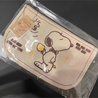 ピーナッツ(PEANUTS)の新品未開封 スヌーピー スヌーピー茶屋 小樽限定 刺繍ポーチ ティータイム(ポーチ)