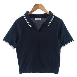 ラコステ(LACOSTE)の古着 ラコステ LACOSTE オープンカラー半袖 ポロシャツ 38 レディースL  /eaa400124(ポロシャツ)